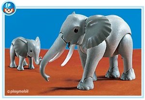 programma Vaarwel vaardigheid Playmobil 7017 Olifant met baby